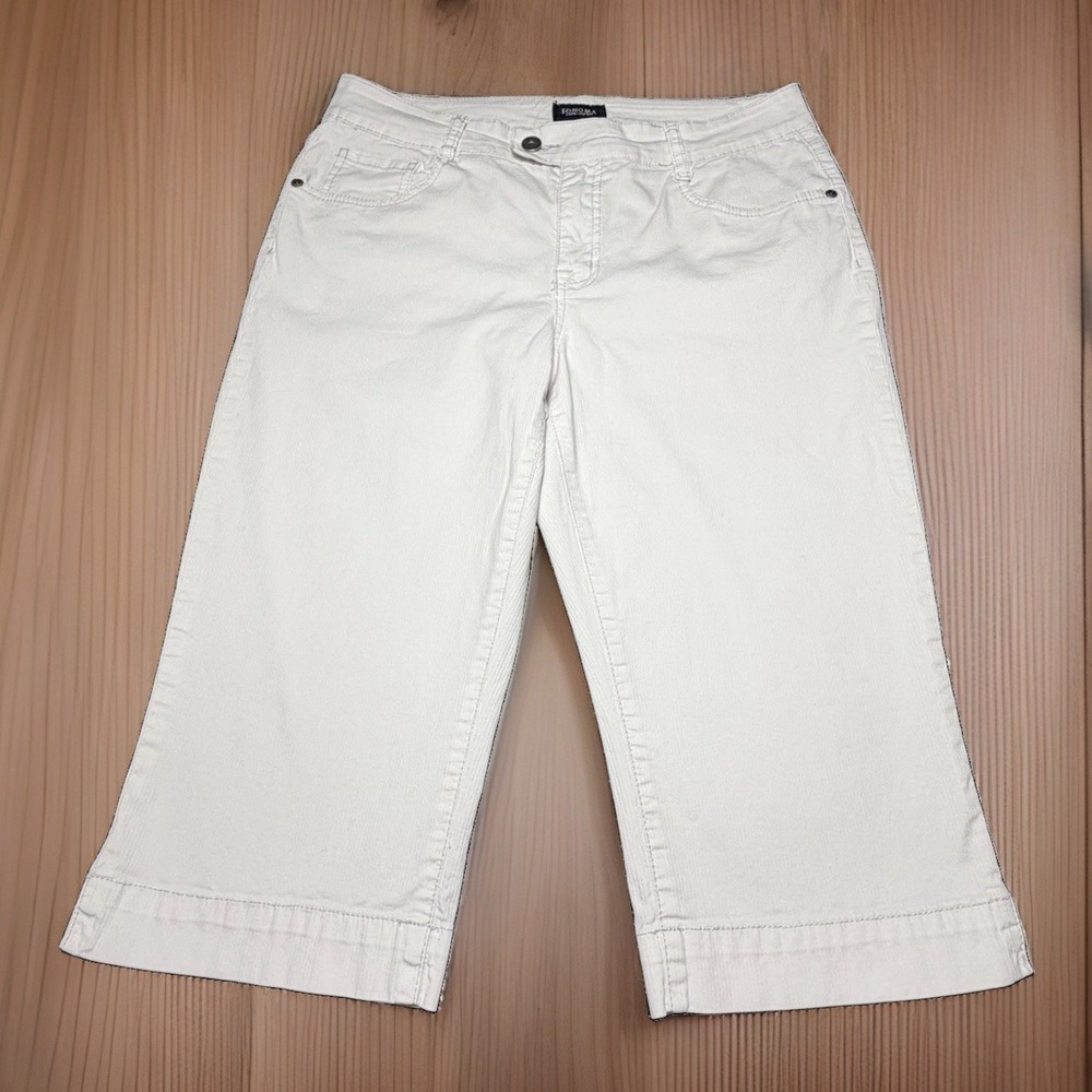 Sonoma LifeStyle Womens Capri Pants 10 White Outdoor Travel Casual Y2K era